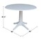 International Concepts Round 42, Round dual drop Leaf Pedestal Table, 30.3  inH, White, 42 W, 42 L, 30.3 in H, Wood, White K08-42DPT-27B - alternate 5